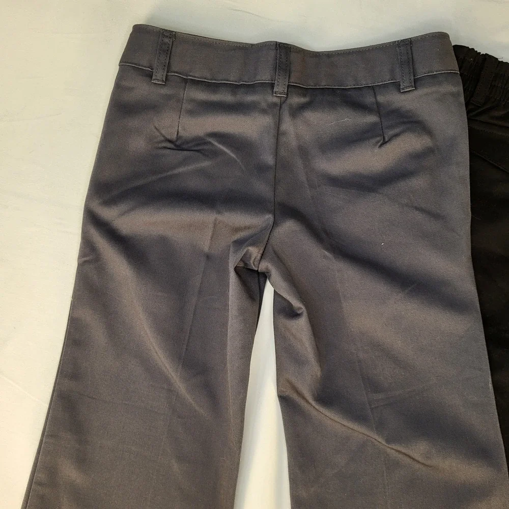 Lot 3 Pair - Girls Sz 7 French Toast Uniform Adjustable Waist Pants (2 Are New)